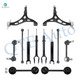 Set of 12 Front Lower Control Arm-Sway Bar Link-Suspension Strut Assembly-Rear Lower Rearward Control Arm-Sway Bar Link-Shock Absorber For 2011-2015 Dodge Durango