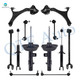 Set of 12 Front Lower Control Arm-Sway Bar Link-Suspension Strut Assembly-Rear Lower Rearward Control Arm-Sway Bar Link-Suspension Strut Assembly For 2013-2017 Honda Accord