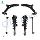 Set of 6 Front Lower Control Arm Ball Joint-Sway Bar Link-Quick Complete Strut-Coil Spring Assembly For 2007 Ford Focus S