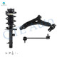 Set of 3 Front Left Lower Control Arm Ball Joint-Sway Bar Link-Quick Complete Strut-Coil Spring Assembly For 2007 Ford Focus 10.50 (in) Length
