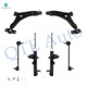 Set of 6 Front Lower Control Arm Ball Joint-Sway Bar Link-Suspension Strut Assembly For 2004 2005 Ford Focus