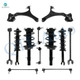 Set of 12 Front Lower Control Arm-Sway Bar Link-Quick Complete Strut-Coil Spring Assembly-Rear Lower Rearward Control Arm-Sway Bar Link-Quick Complete Strut-Coil Spring Assembly For 2013-2017 Honda Accord