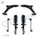 Set of 6 Front Lower Control Arm Ball Joint-Sway Bar Link-Quick Complete Strut-Coil Spring Assembly For 2008-2011 Ford Focus