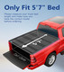 Hard Quad-Fold Flip Cover For 2015-2024 Ford F-150 5'7" (67") Bed