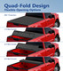 Hard Quad-Fold Flip Bed Cover For 2010 Dodge RAM 2500 6'4" (76") Bed