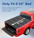 Hard Quad-Fold Flip Cover For 2008-2016 Ford F-250 Super Duty, 2008-2016 Ford F-350 Super Duty 6'10" (82") Bed