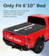 Hard Tri-Fold Flip Bed Cover For 2008-2016 Ford F-250 Super Duty, 2008-2016 Ford F-350 Super Duty 6'10" Bed