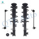Set of 4 Front Sway Bar Link-Quick Complete Strut-Coil Spring Assembly For 2008-2013 Suzuki SX4