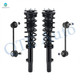 Set of 4 Front Sway Bar Link-Quick Complete Strut-Coil Spring Assembly For 2006-2009 Mercury Milan L4 2.3L