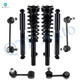 Set of 8 Front Sway Bar Link-Quick Complete Strut-Coil Spring Assembly-Rear Sway Bar Link-Shock Absorber For 2007-2009 Ford Fusion