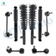 Set of 8 Front Sway Bar Link-Quick Complete Strut-Coil Spring Assembly-Rear Sway Bar Link-Shock Absorber For 2007-2009 Lincoln MKZ