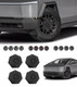 Set of 4 Wheel Center Cap Accessories For 2024-2025 Tesla Cybertruck Matte Black