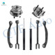 Set of 8 Rear Lower Forward-Upper Rearward Control Arm-Wheel Hub Bearing Assembly-Shock Absorber For 2005-2009 Chrysler 300