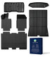 Set of 6 Floor Mats Compatible With Tesla Cybertruck 2024–2026 TPE All-Weather 1st & 2nd Row Car Floor Mat Full Set Custom Fit Front and Rear Cargo Trunk Liners Truck Bed Mat, Waterproof Non-Slip Black