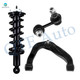 Set of 3 Front Left Upper Control Arm Ball Joint-Sway Bar Link-Quick Complete Strut-Coil Spring Assembly For 2005-2019 Nissan Frontier PRO-4X