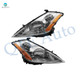 Pair of 2 Front Left-Right Headlights Assembly For 2003-2007 Nissan Murano