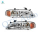 Pair of 2 Front Left-Right Headlights Assembly For 2000 2001 Nissan Sentra
