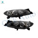 Pair of 2 Front Left-Right Headlights Assembly For 2004-2009 Mazda 3 Sedan