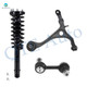 Set of 3 Front Right Lower Control Arm-Sway Bar Link-Quick Complete Strut-Coil Spring Assembly For 2004-2008 Acura TSX