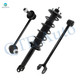 Set of 3 Rear Left Lower Rearward Control Arm-Sway Bar Link-Quick Complete Strut-Coil Spring Assembly For 2013-2017 Honda Accord