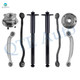 Set of 8 Rear Upper Rearward-Lower Rearward Control Arm-Wheel Hub Bearing Assembly-Complete Shock Absorber Kit For 2007-2009 Dodge Charger