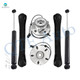 Set of 6 Front Lower Control Arm-Wheel Hub Bearing Assembly-Steering Damper For 2000 2001 Dodge RAM 1500