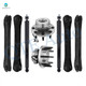 Set of 8 Front Lower and Upper Control Arm-Wheel Hub Bearing Assembly-Shock Absorber For 2000-2002 Dodge RAM 3500