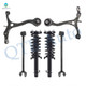 Set of 6 Front Lower Control Arm-Sway Bar Link-Quick Complete Strut-Coil Spring Assembly For 2008-2012 Honda Accord V6