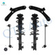 Set of 6 Front Lower Control Arm Ball Joint-Sway Bar Link-Quick Complete Strut-Coil Spring Assembly For 2008-2013 Suzuki SX4