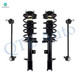 Set of 4 Front Sway Bar Link-Quick Complete Strut-Coil Spring Assembly For 2005-2012 Ford Escape V6