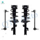 Set of 4 Front Sway Bar Link-Quick Complete Strut-Coil Spring Assembly For 2004-2006 Toyota Sienna V6