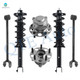 Set of 6 Rear Lower Rearward Control Arm-Wheel Hub Bearing Assembly-Quick Complete Strut-Coil Spring Assembly For 2014 2015 Honda Accord