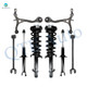 Set of 8 Front Lower Control Arm-Quick Complete Strut-Coil Spring Assembly-Rear Lower Rearward Control Arm-Suspension Strut Assembly For 2010-2014 Acura TSX