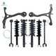 Set of 8 Front Lower Control Arm-Quick Complete Strut-Coil Spring Assembly-Rear Lower Rearward Control Arm-Quick Complete Strut-Coil Spring Assembly For 2008-2012 Honda Accord V6
