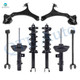 Set of 8 Front Lower Control Arm-Suspension Strut Assembly-Rear Lower Rearward Control Arm-Quick Complete Strut-Coil Spring Assembly For 2013-2015 Honda Accord