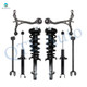 Set of 8 Front Lower Control Arm-Quick Complete Strut-Coil Spring Assembly-Rear Lower Rearward Control Arm-Suspension Strut Assembly For 2009-2014 Acura TSX Non-Adjustable Type