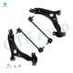 Set of 4 Front Lower Control Arm Ball Joint-Sway Bar Link For 2004-2011 Ford Focus
