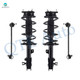 Set of 4 Front Sway Bar Link-Quick Complete Strut-Coil Spring Assembly For 2013-2016 Mazda CX-5 FWD