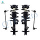 Set of 4 Front Sway Bar Link-Quick Complete Strut-Coil Spring Assembly For 2007-2012 Nissan Sentra