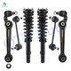 Set of 6 Front Lower Forward Control Arm Ball Joint-Sway Bar Link-Quick Complete Strut-Coil Spring Assembly For 2008 Mazda 6 S