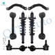 Set of 8 Rear Lower Forward-Upper Control Arm-Sway Bar Link-Quick Complete Strut-Coil Spring Assembly For 2007-2009 Jeep Patriot