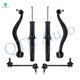 Set of 6 Front Lower Rearward Control Arm Ball Joint-Sway Bar Link-Suspension Strut Assembly For 2010-2012 Lincoln MKZ