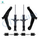 Set of 6 Front Lower Control Arm Ball Joint-Sway Bar Link-Suspension Strut Assembly For 2002-2007 Mitsubishi Lancer