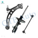 Set of 3 Front Left Lower Control Arm-Sway Bar Link-Suspension Strut Assembly For 1997-2001 Toyota Camry