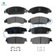 Set of 8 Front-Rear Ceramic Brake Pad Kit For 2007 Cadillac Escalade ESV Caliper Bracket cast# 285C/286C