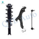 Set of 3 Front Left Lower Control Arm Ball Joint-Sway Bar Link-Quick Complete Strut-Coil Spring Assembly For 2007-2009 Chevrolet Equinox