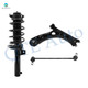 Set of 3 Front Left Lower Control Arm-Sway Bar Link-Quick Complete Strut-Coil Spring Assembly For 2012-2018 Volkswagen Passat