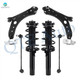 Set of 6 Front Lower Control Arm-Sway Bar Link-Quick Complete Strut-Coil Spring Assembly For 2006-2013 Audi A3