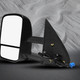 Driver & Passenger Side Mirror, Power Heated Textured Black Manual Folding For 2003 2004 Chevrolet Silverado 2500 With Blind Spot Monitor; W/o Signal Light, Memory & Auto-Dimming