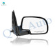 Right Passenger Side Mirror, Manual Adjust Non-Heated Chrome Manual Folding For 2000-2002 GMC Yukon Without Signal Light, Blind Spot Monitor, Memory & Auto-Dimming